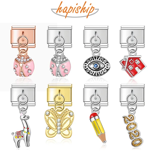 Butterfly Clasp Deployant - Hapiship 9 ミリメートル幅オリジナルデイジー 2020 家蜂目の蝶イタリアチャームフィットブレスレットステンレス鋼ジュエリー作成 DJ224