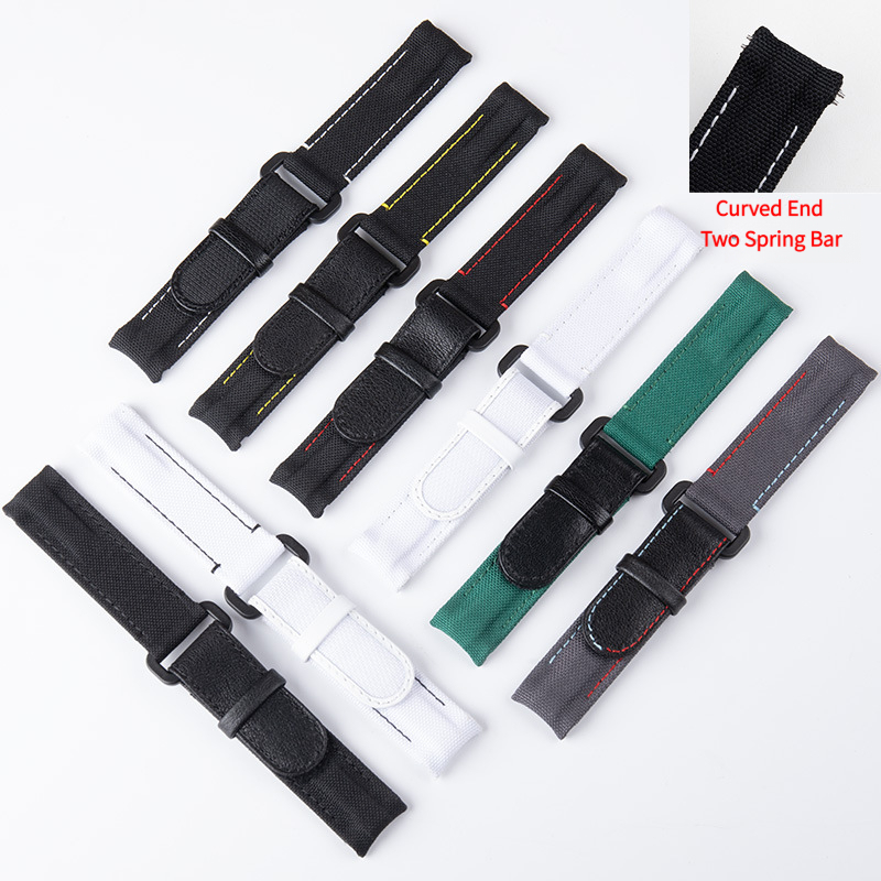 ロレックス用ナイロンファブリックウォッチバンド、ウォッチスト - Curved Spring Bar のレビューと価格