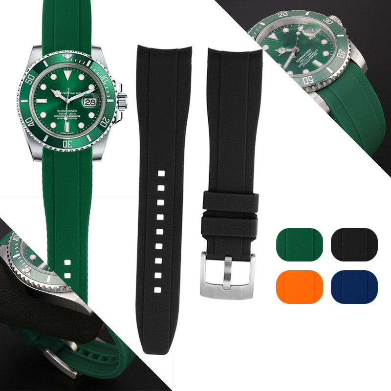 湾曲したインターフェイスストラップ,20mm 22mm si - Rolex Watch Submariner のレビューと価格