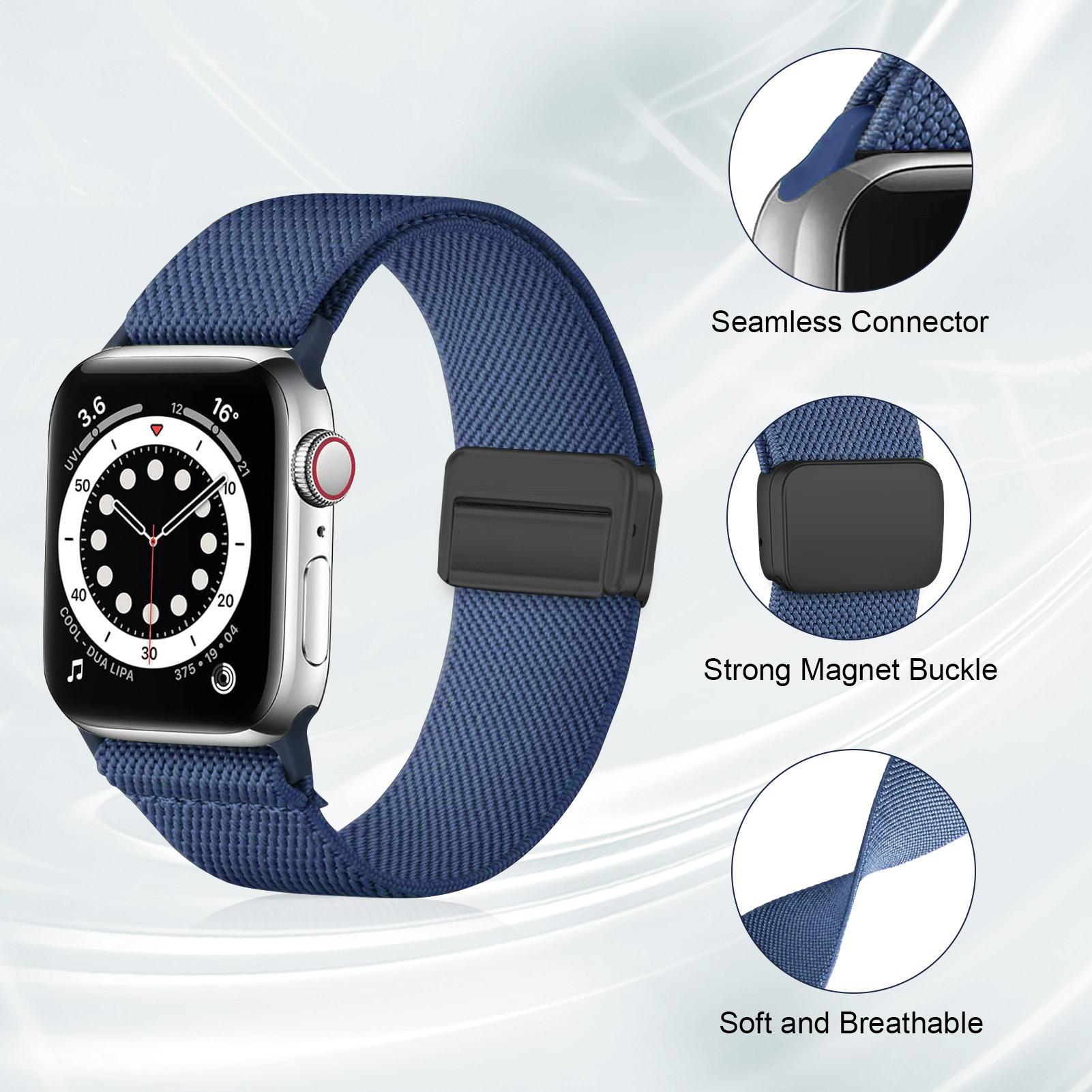 Apple Watch用磁気ストラップ,iwatch用ナイロ - Milanese Loop Magnetic のレビューと価格