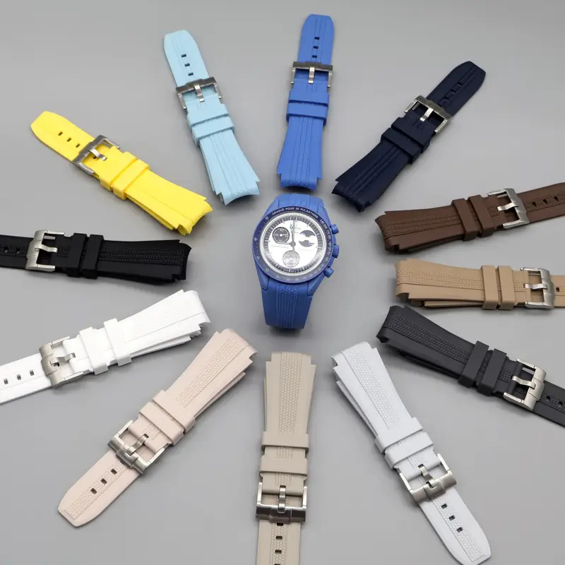 20mm カーブエンド ノーギャップ シリコン製腕時計ストラ - Omega Watch Seamaster のレビューと価格